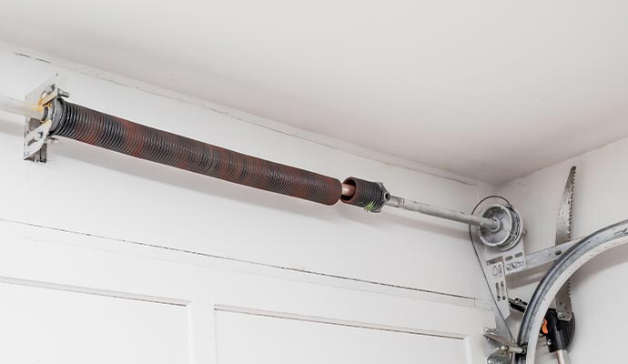 Broken garage door spring