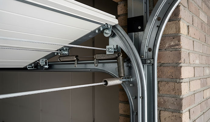 Garage door torsion spring and cable system