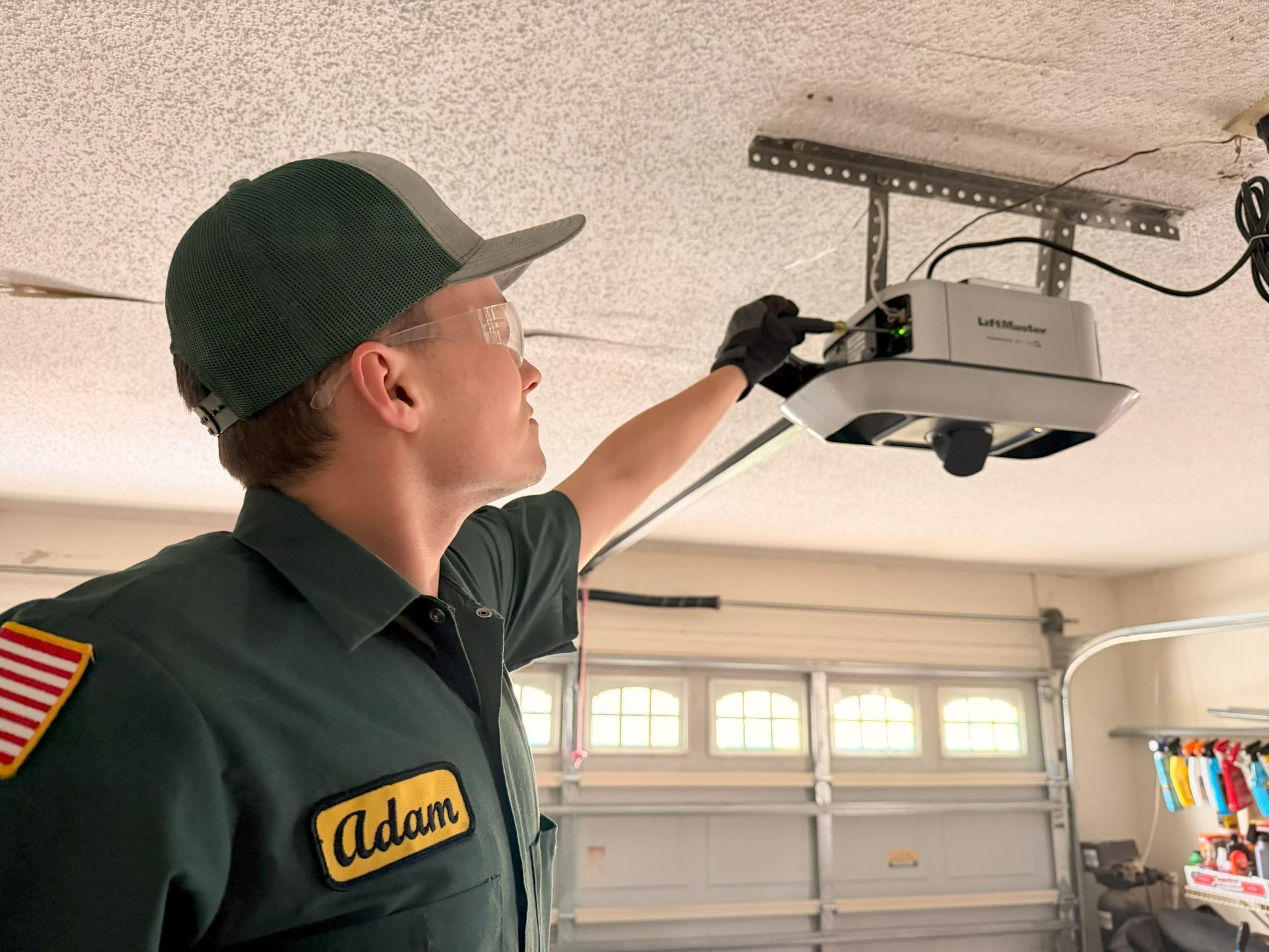 Adam working on opener